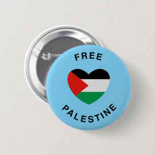 Vrije Palestijnse vlag Ronde Button 5,7 Cm