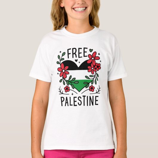 Vrije Palestijnse vlag T-shirt (Voorkant)