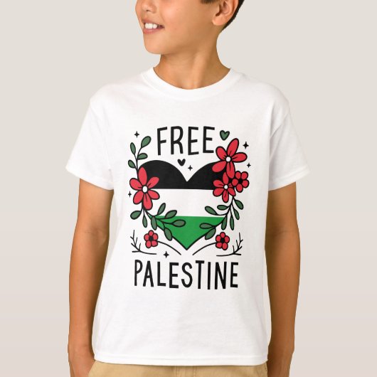 Vrije Palestijnse vlag T-shirt (Voorkant)