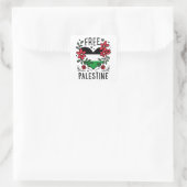 Vrije Palestijnse vlag Vierkante Sticker (Tas)