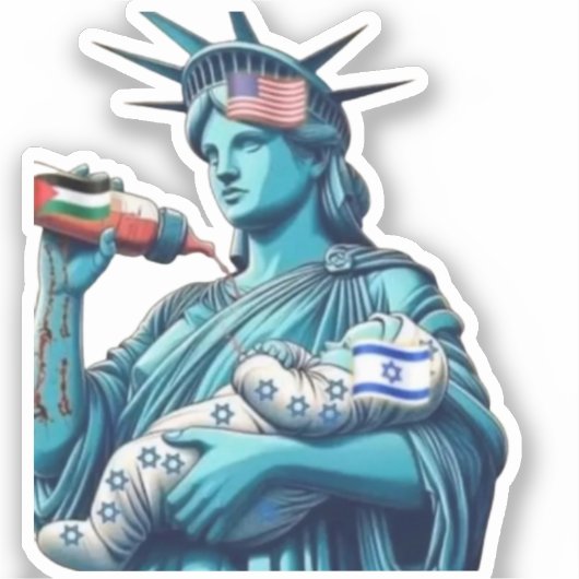 Vrije Palestijnse vrijheid voor de VS genocide Sti Sticker (Voorkant)