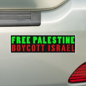 VRIJE PALESTINA BOYCOT ISRAËL - Bumpersticker (Op auto)