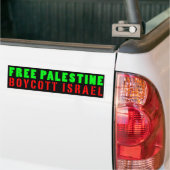 VRIJE PALESTINA BOYCOT ISRAËL - Bumpersticker (Op Truck)