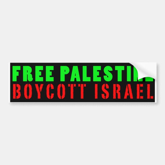 VRIJE PALESTINA BOYCOT ISRAËL - Bumpersticker (Voorkant)