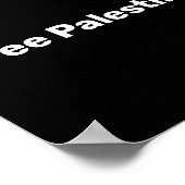 Vrije Palestina eenvoudige basistekst ter onderste Poster (Hoek)