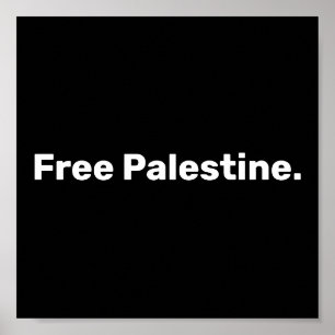 Vrije Palestina eenvoudige basistekst ter onderste Poster