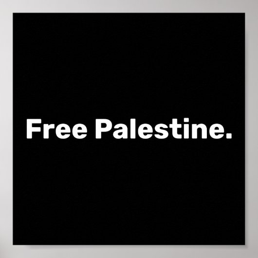 Vrije Palestina eenvoudige basistekst ter onderste Poster (Voorkant)