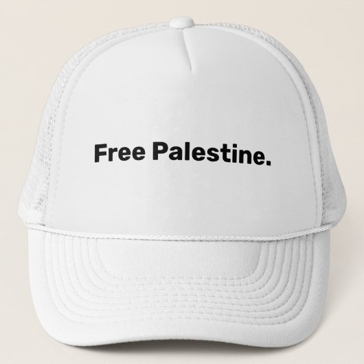 Vrije Palestina eenvoudige basistekst ter onderste Trucker Pet (Voorkant)