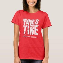 Vrije Palestina gekraakte typografie T-shirt