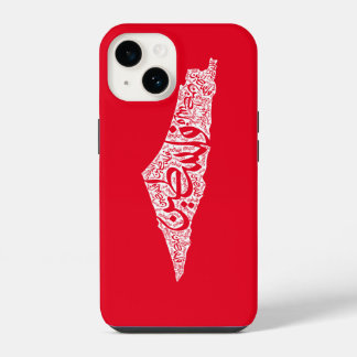 Vrije Palestina kaart en vlag فلسطين iPhone 14 Hoesje