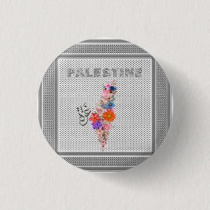 Vrije Palestina Knop Elegante palestina Speld Ronde Button 3,2 Cm