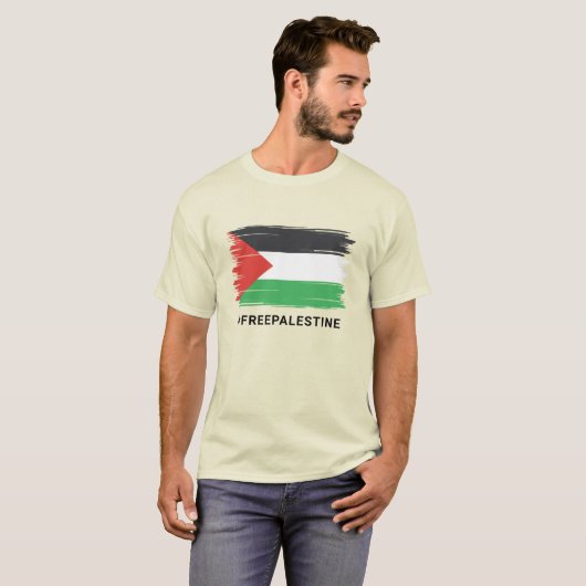 Vrije Palestina, Palestijnse Vlag, Solidariteit T-shirt (Voorkant volledig)