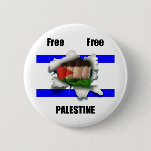 Vrije Palestina Ronde Button 5,7 Cm