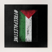 Vrije Palestina Stand met Palestina Legpuzzel (Horizontaal)