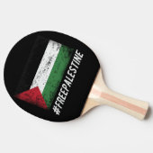 Vrije Palestina Stand met Palestina Tafeltennisbatje (Zijkant)