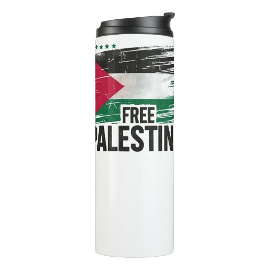 Vrije Palestina Stand met Palestina Thermosbeker (Gedraaid links)