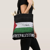 Vrije Palestina Stand met Palestina Tote Bag (Dichtbij)