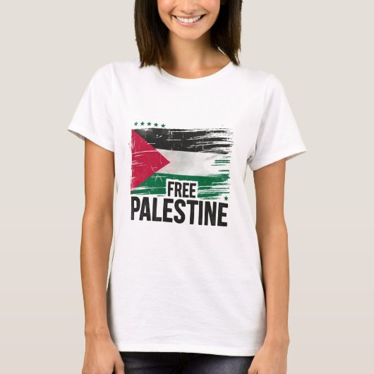 Vrije Palestina Steun Palestina T-shirt (Voorkant)