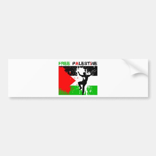 VRIJE PALESTINA THEMA. BUMPERSTICKER (Voorkant)