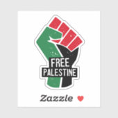 Vrije Palestina vuist Sticker (Vel)