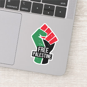 Vrije Palestina vuist Sticker
