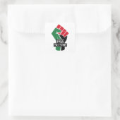 Vrije Palestina vuist Vierkante Sticker (Tas)