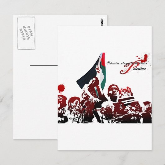 VRIJE PALESTINE BRIEFKAART (Voorkant / Achterkant)