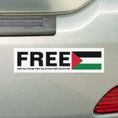 VRIJE PALESTINE BUMPERSTICKER (Op auto)