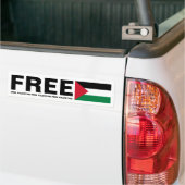 VRIJE PALESTINE BUMPERSTICKER (Op Truck)