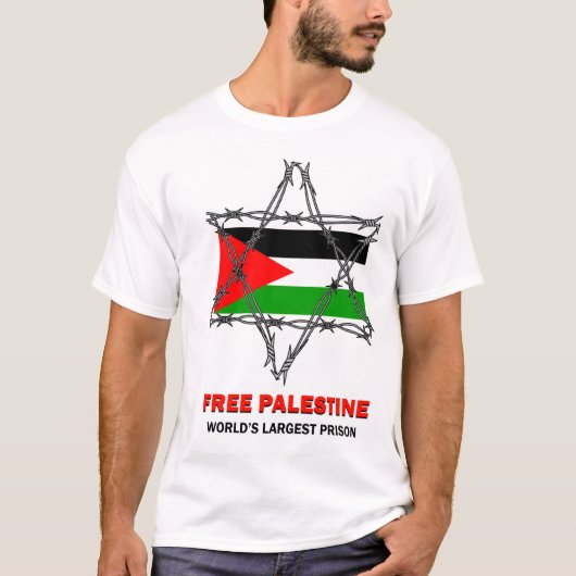 VRIJE PALESTINE: De grootste gevangenis ter wereld T-shirt (Voorkant)