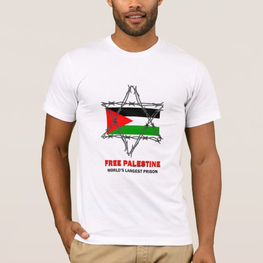 VRIJE PALESTINE: De grootste gevangenis ter wereld T-shirt (Voorkant)