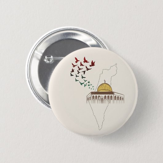 VRIJE PALESTINE RONDE BUTTON 5,7 CM (Voorkant /achterkant)