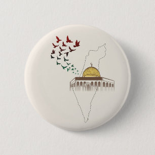 VRIJE PALESTINE RONDE BUTTON 5,7 CM