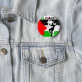 VRIJE PALESTINE THEME. RONDE BUTTON 5,7 CM (In situ)