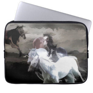 Vrije pauze - Wilde paarden Laptop Sleeve