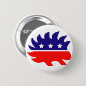 Vrije porcupine ronde button 5,7 cm (Voorkant /achterkant)