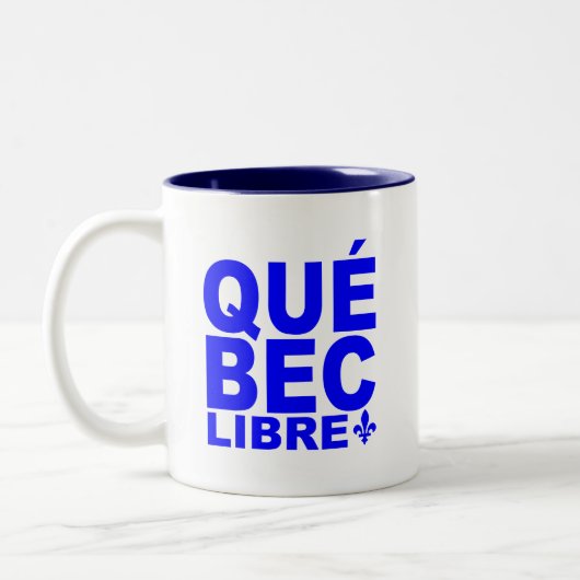 Vrije Quebec. Tweekleurige Koffiemok (Links)