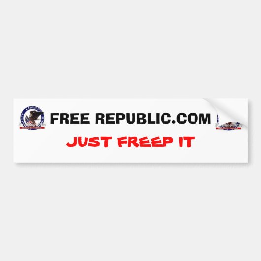 VRIJE REPUBLIEK.COM BUMPERSTICKER (Voorkant)