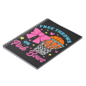 Vrije rijen of Roze Bows Spiral Foto Notitieboek (Linkerzijde)