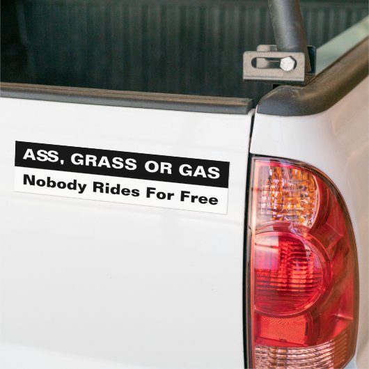 Vrije rit bumpersticker (Op Truck)
