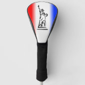Vrije rode blauwe streep golfheadcover (Voorkant)