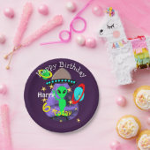 Vrije ruimte buitenruimtetekuig kinderen op zaterd papieren bordje (Feest)