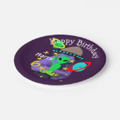 Vrije ruimte buitenruimtetekuig kinderen op zaterd papieren bordje (Gekanteld)