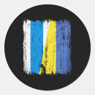 Vrije Rusland Oekraine Half Vlag Russische Opposit Ronde Sticker