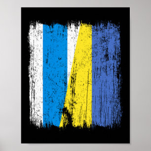 Vrije Rusland Oekraine Halve Vlag Russische Opposi Poster