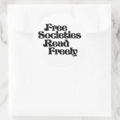 Vrije samenlevingen lezen vrij ronde sticker (Tas)