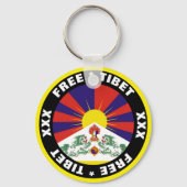 Vrije Sleutelhanger Tibet en Tibetaanse vlag (Achterkant)