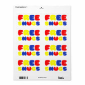 VRIJE SNUGS ETIKET (Full Sheet)