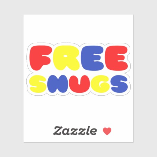 VRIJE SNUGS STICKER (Vel)
