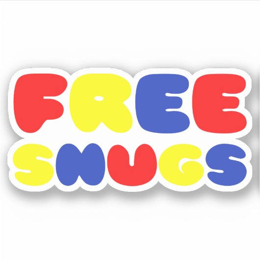 VRIJE SNUGS STICKER (Voorkant)